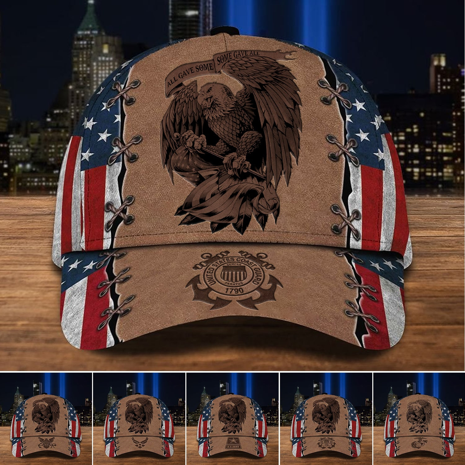 All Gave Some Some Gave All Multiservice U.S Veteran 3D Cap Eagle USA Flag Cap Trucker Hats Custom Hats Gifts For Men & Women