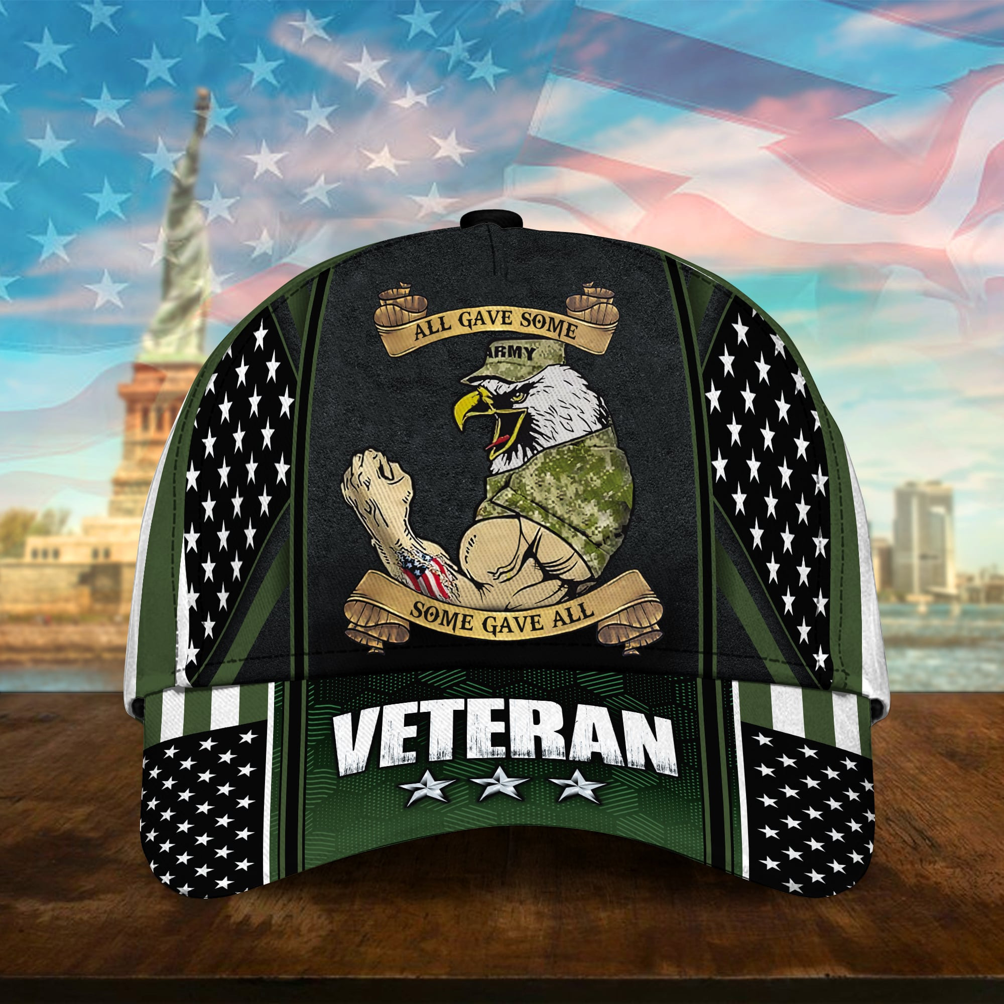 All Gave Some Some Gave All U.S Army Veteran Cap 3D Printed Trucker Hats Custom Hats Gifts For Men & Women
