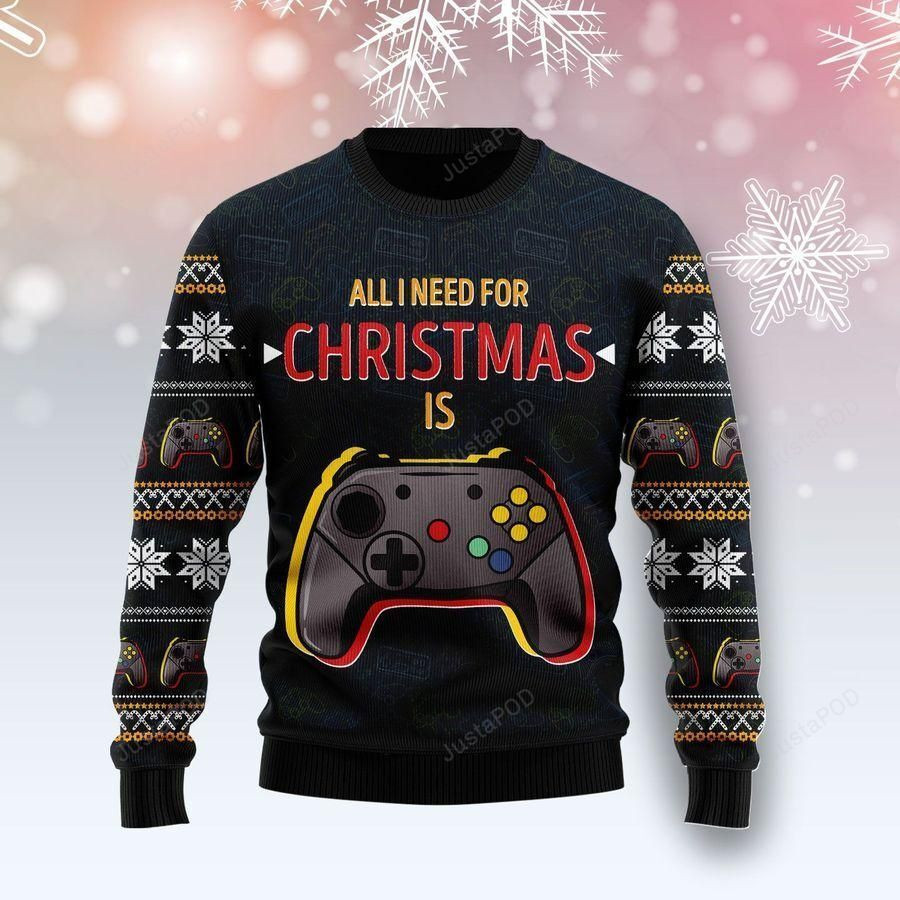 All I Need Is Game Ugly Christmas Sweater Adult 3D Funny Matching for family