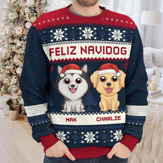 All I Want For Christmas - Dog Personalized Ugly Sweatshirt - Christmas Gift For Pet Owners, Pet Lovers - Image 6