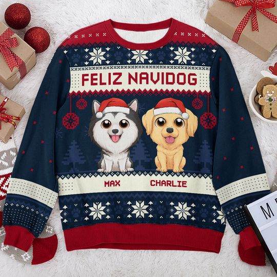 All I Want For Christmas - Dog Personalized Ugly Sweatshirt - Christmas Gift For Pet Owners, Pet Lovers - Image 5