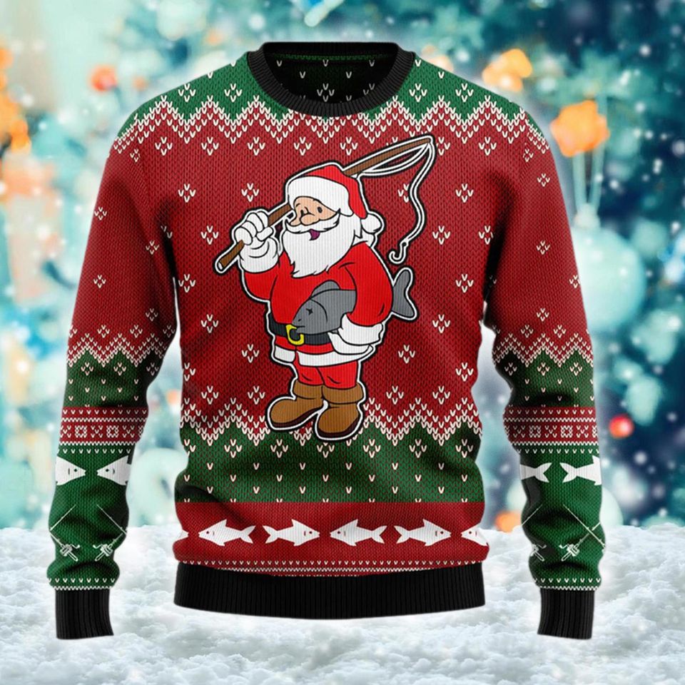 All I Want For Christmas Is A Big Fish Ugly Sweatshirt, Christmas Gift For Men Women Kid - Image 2