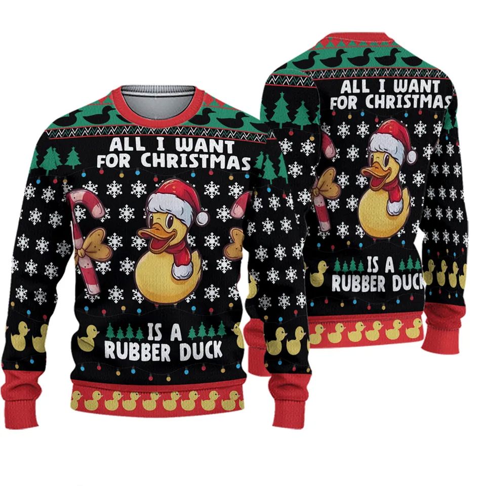 All I want for Christmas is a Rubber Duck Ugly Christmas Sweater