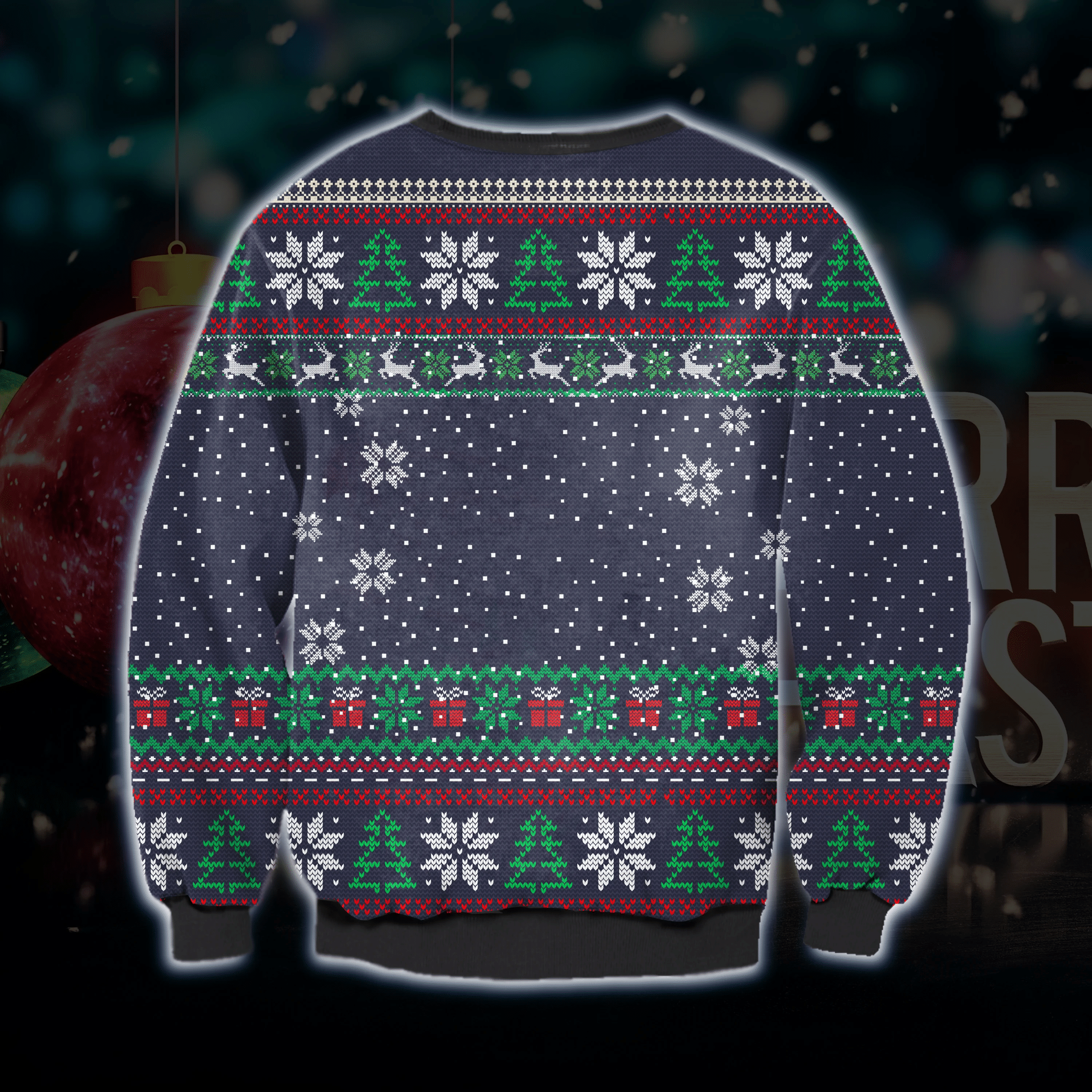 All I Want For Christmas Is My Husband Ugly Christmas Sweater Adult 3D Funny Matching for family - Image 2