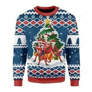 All I Want For Christmas Is Rock And Roll Ugly Christmas Sweater Adult 3D Funny Matching for family