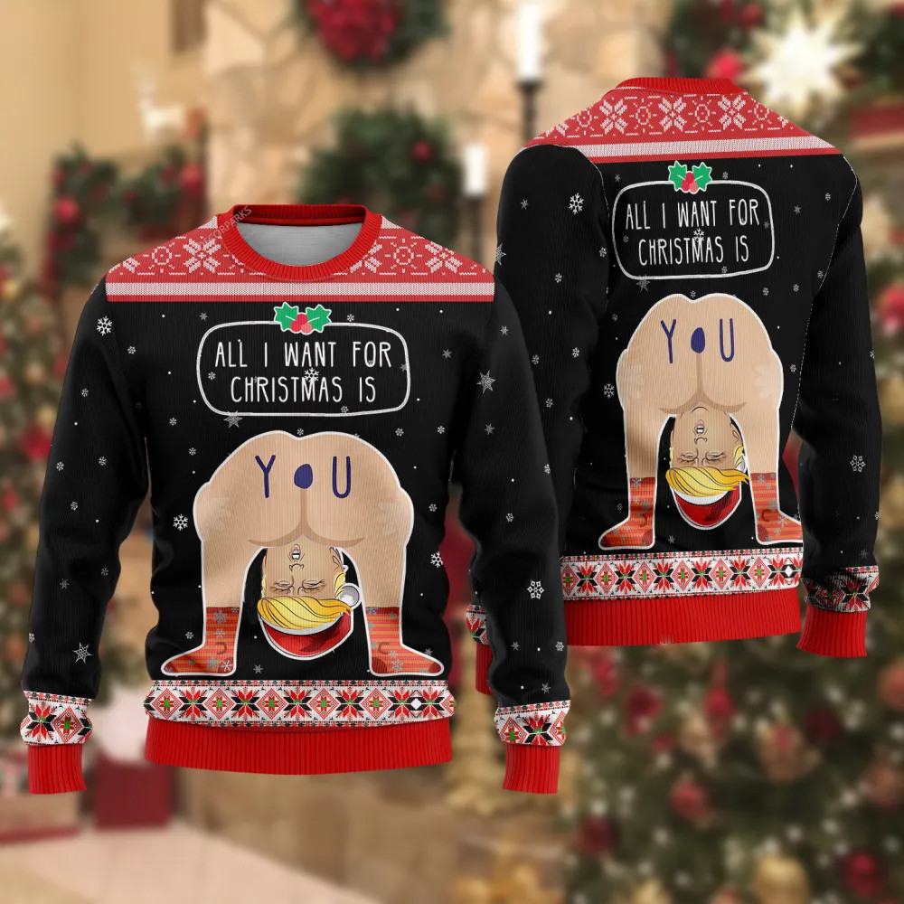 All I Want For Christmas Is You Ugly Christmas Sweater For Women Christmas Gifts For My Wife
