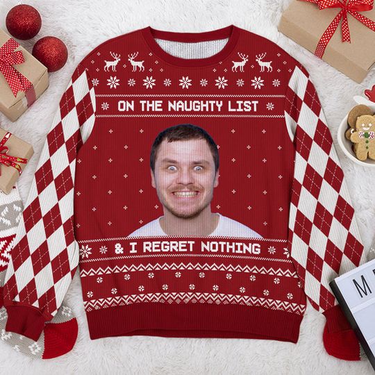 All I Want For Christmas Personalized Ugly Christmas Sweatshirt - Gift for Couples - Image 4