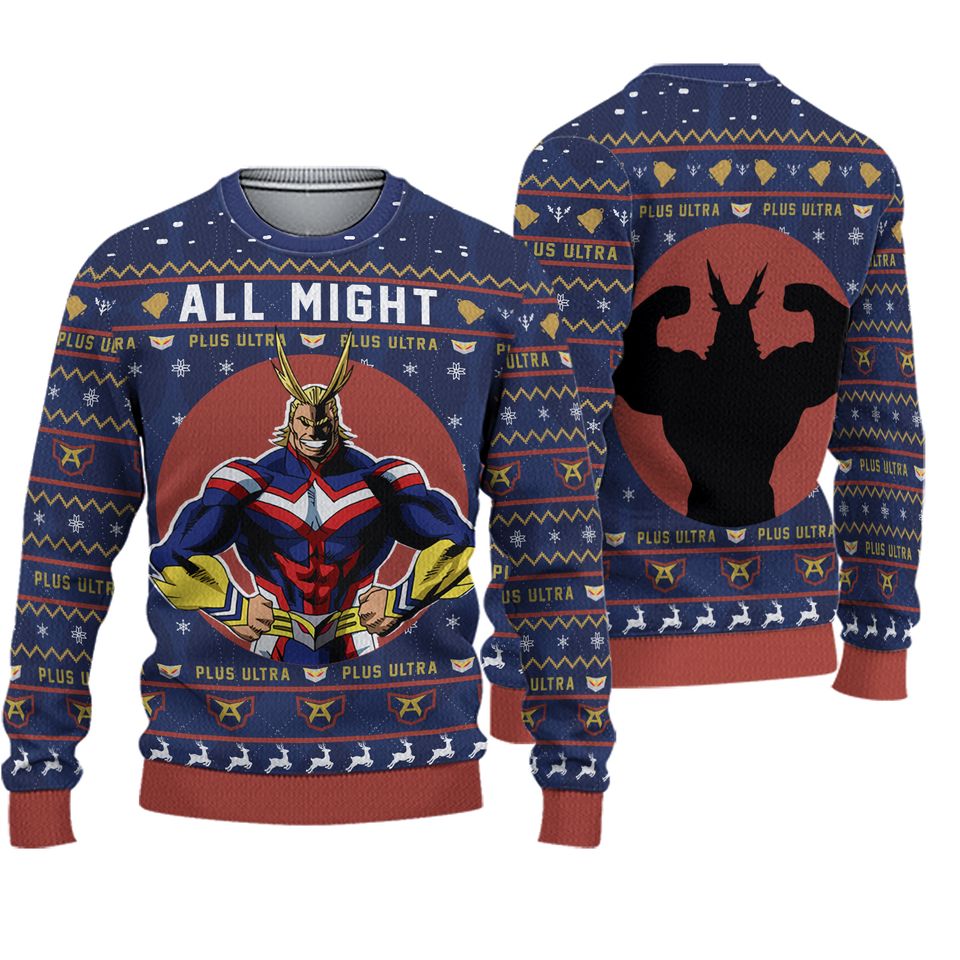 All Might Plus Ultra Christmas Ugly Sweater