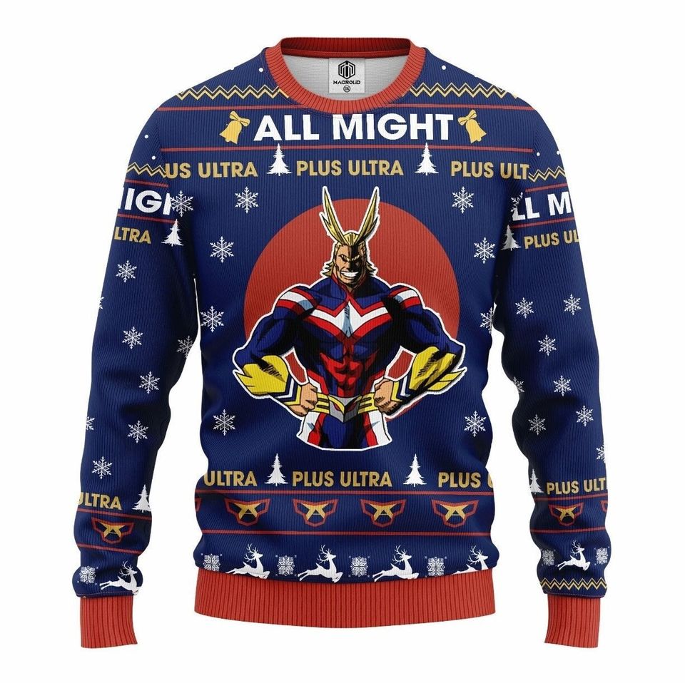All Might Plus Ultra Ugly Christmas Sweater