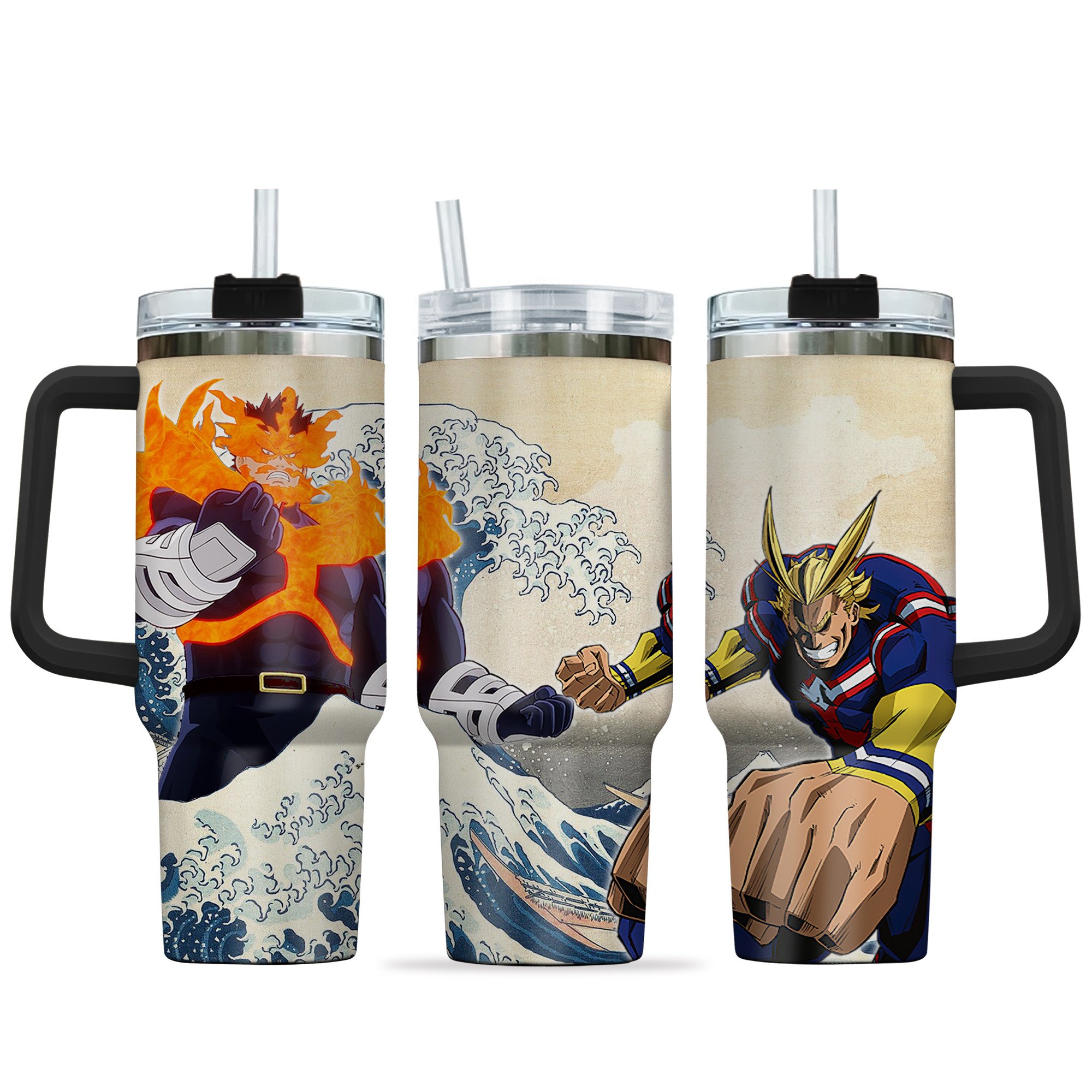 All Might x Endeavor My Hero Academia Anime Custom Stanley Cup 40 oz 30 oz Tumbler With HandleTVC2301146
