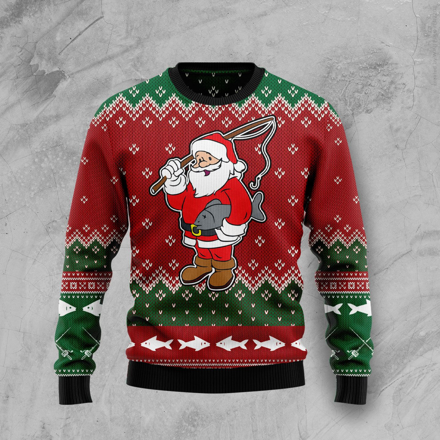All Want For Christmas Is Big Fish Ugly Christmas Sweater
