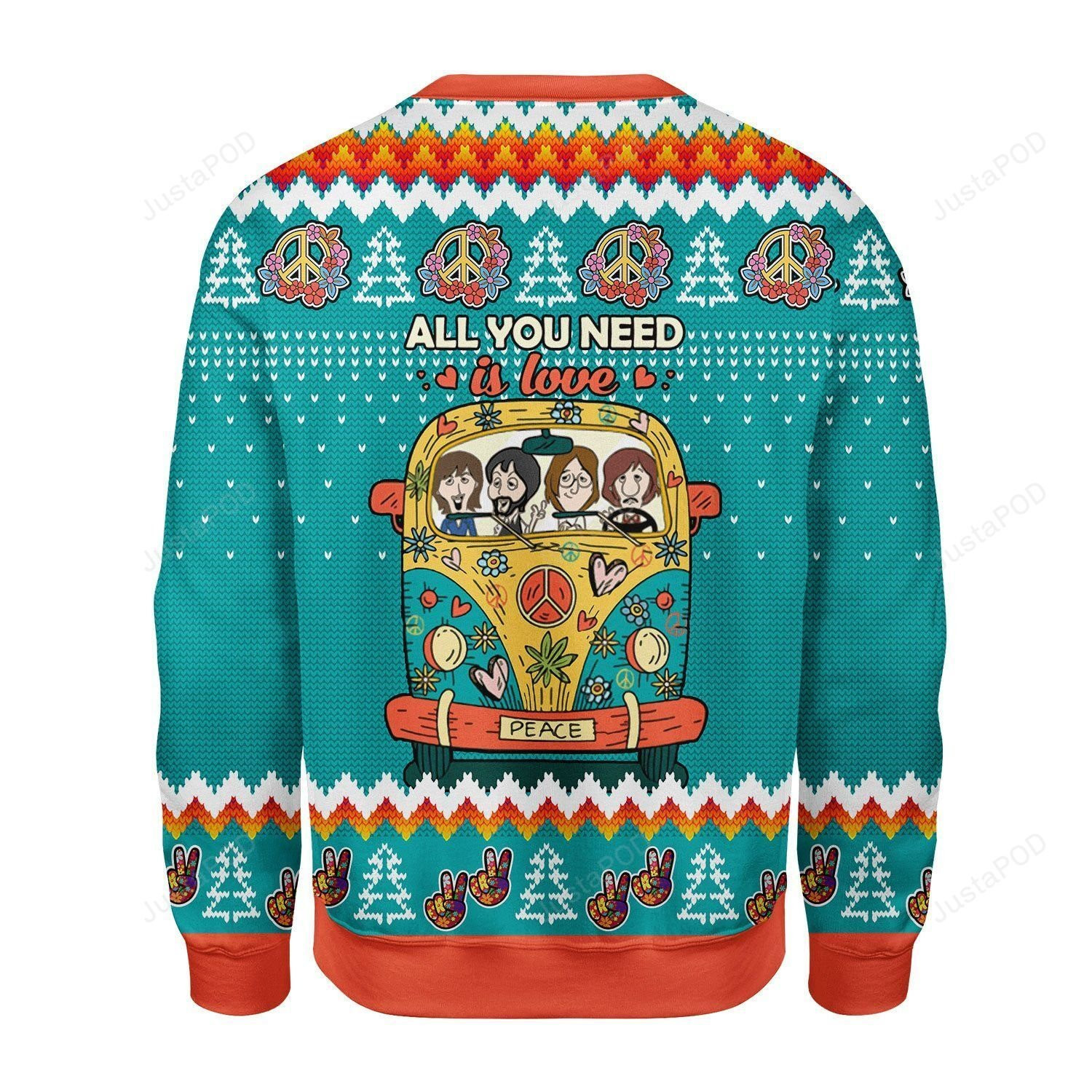 All You Need Is Love Ugly Christmas Sweater Adult 3D Funny Matching for family