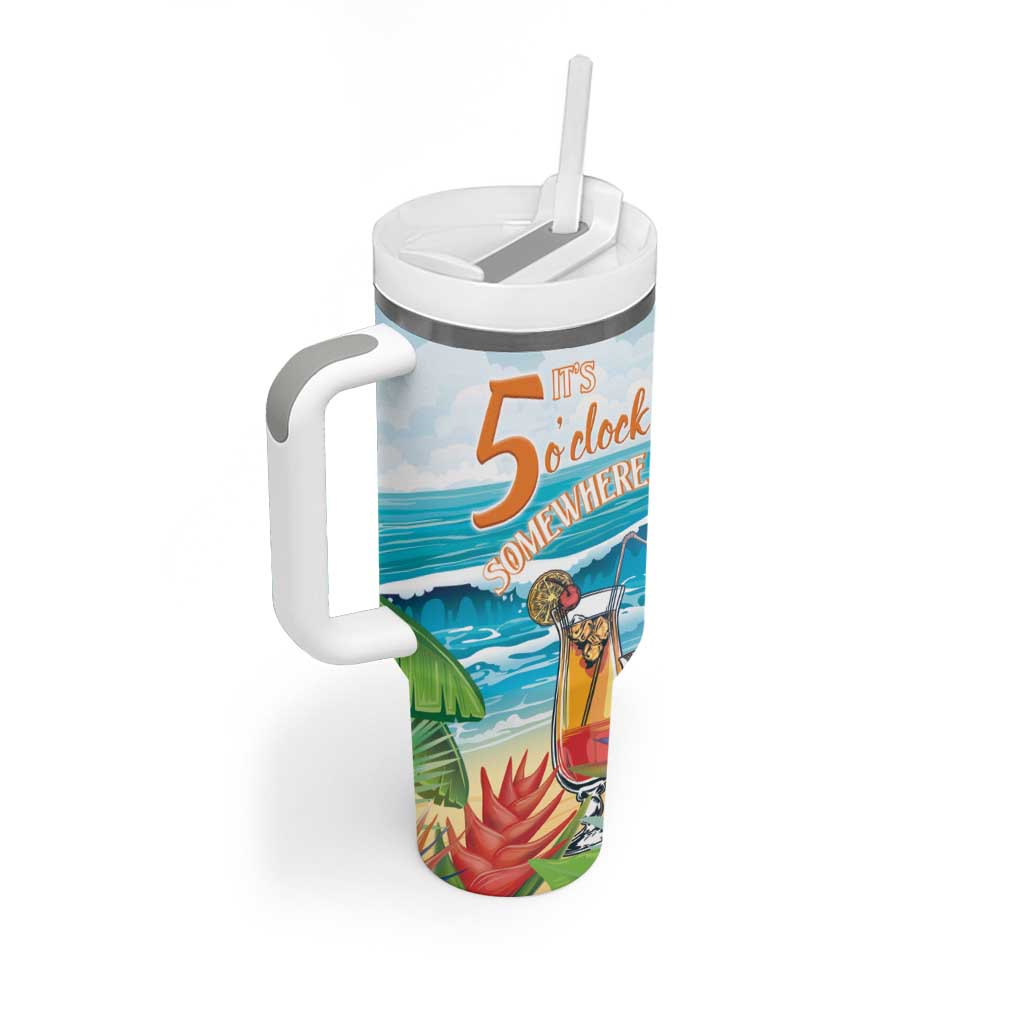 Aloha Hawaii Christmas It’s 5 o’clock Somewhere Custom Stanley Cup 40 oz 30 oz Tumbler With HandleTVC2301390 - Image 2
