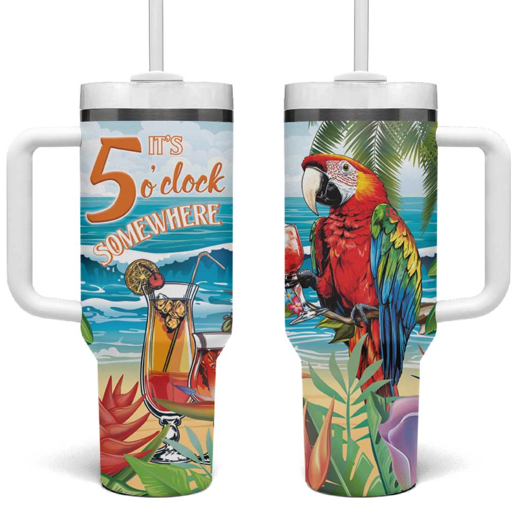 Aloha Hawaii Christmas Itâ€™s 5 oâ€™clock Somewhere Custom Stanley Cup 40 oz 30 oz Tumbler With HandleTVC2301390