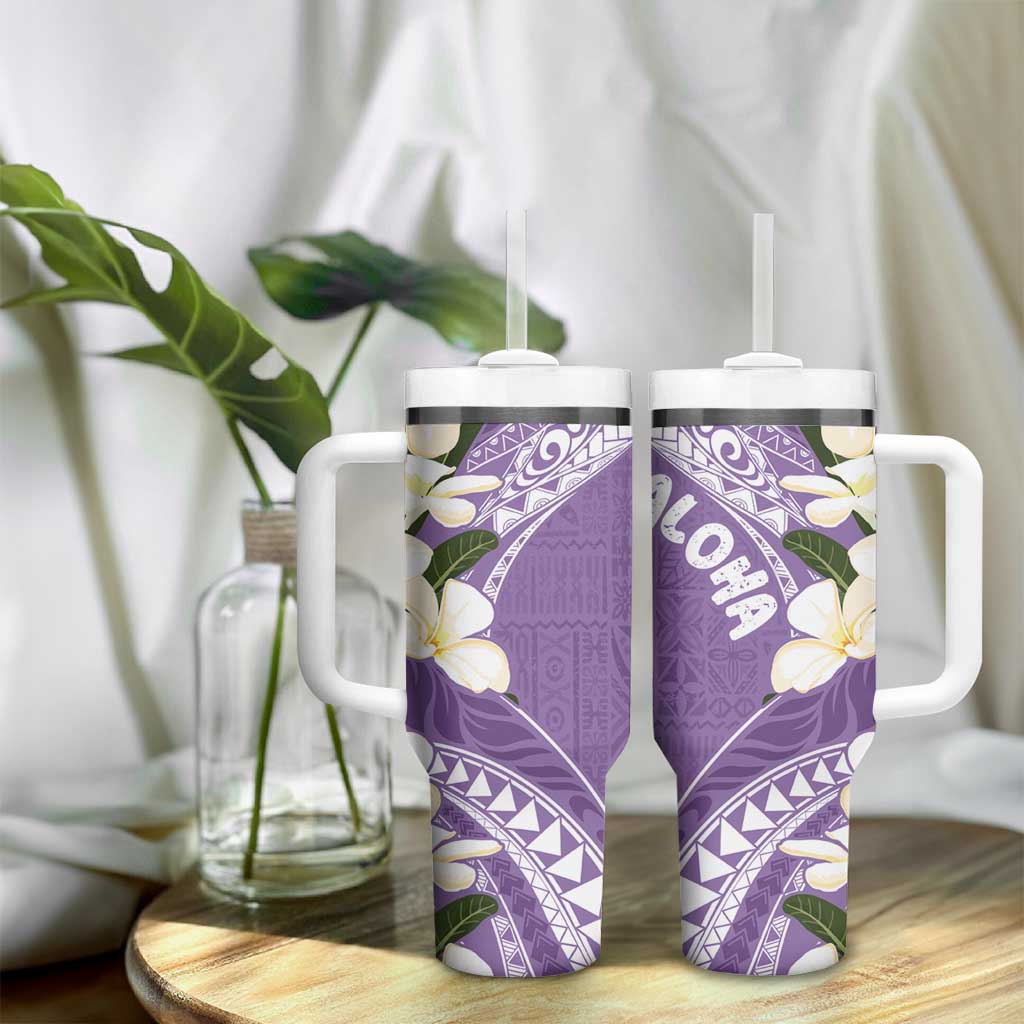 Aloha Hawaii Festive Frangipani Lace Classic Lavender Custom Stanley Cup 40 oz 30 oz Tumbler With HandleTVC2301372 - Image 9