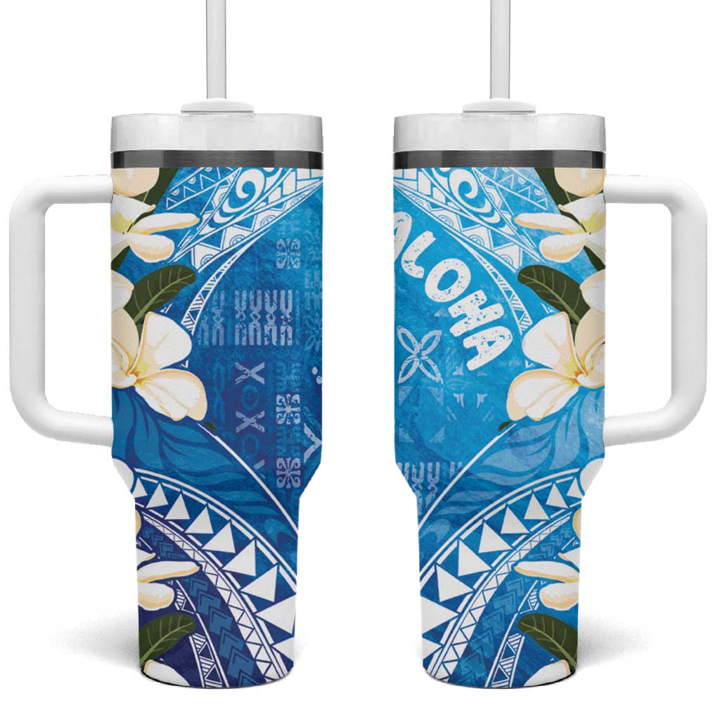 Aloha Hawaii Festive Frangipani Lace Classic Oceanic Custom Stanley Cup 40 oz 30 oz Tumbler With HandleTVC2301363