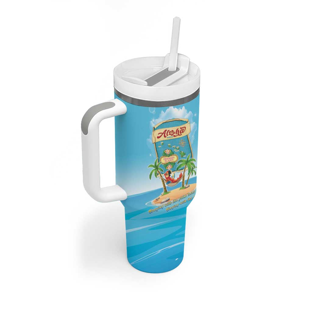 Aloha Hawaii Funny Macaw Parrot Tropical Custom Stanley Cup 40 oz 30 oz Tumbler With HandleTVC2301387 - Image 2