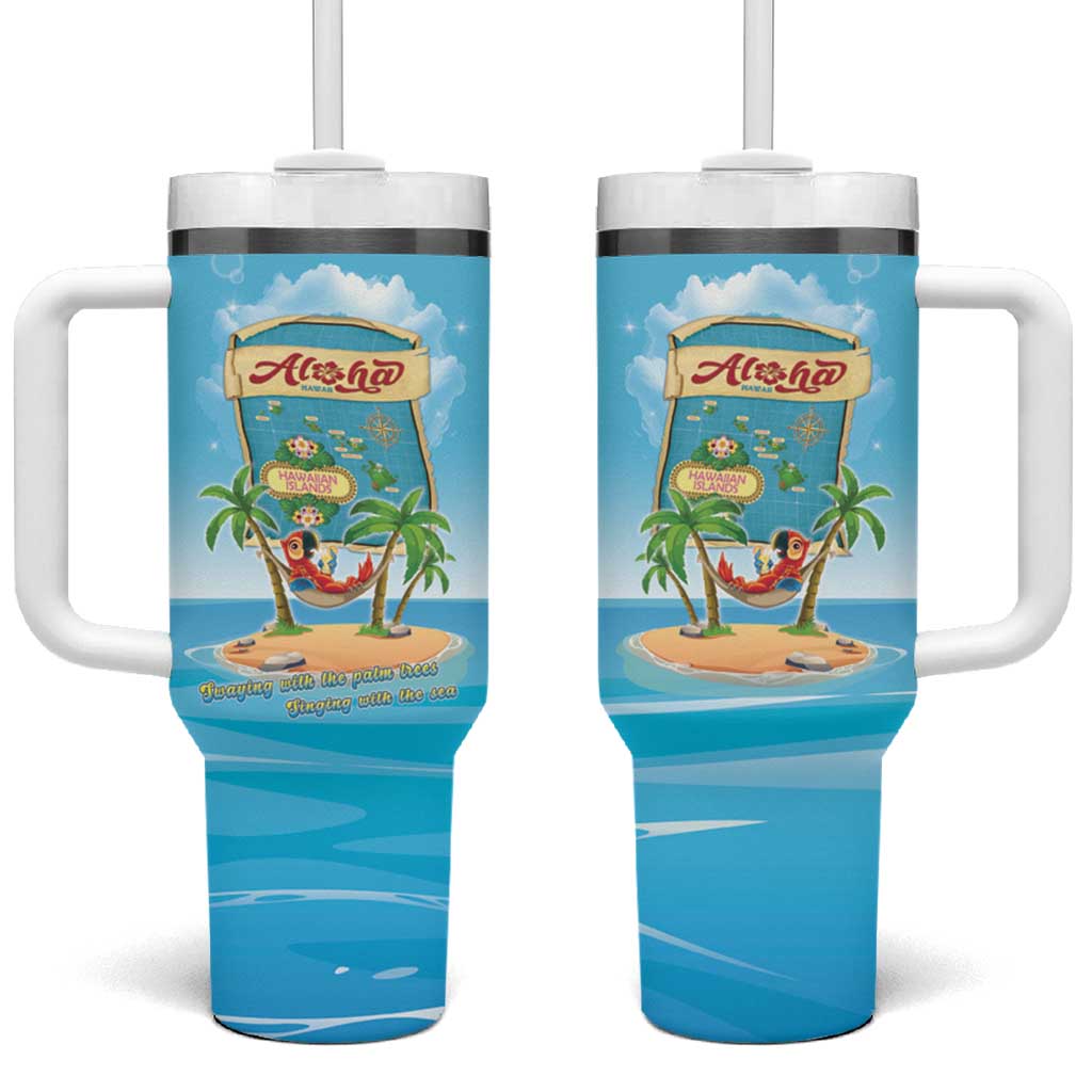 Aloha Hawaii Funny Macaw Parrot Tropical Custom Stanley Cup 40 oz 30 oz Tumbler With HandleTVC2301387