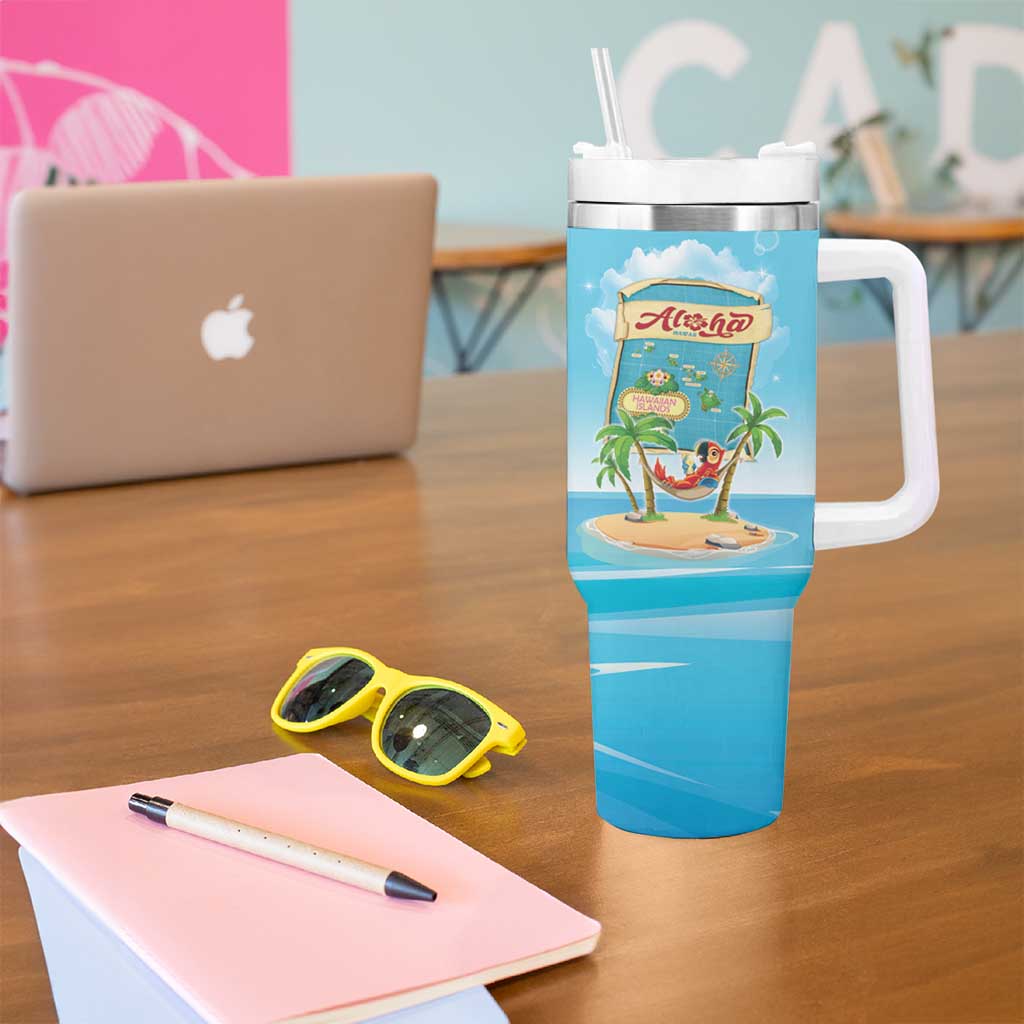 Aloha Hawaii Funny Macaw Parrot Tropical Custom Stanley Cup 40 oz 30 oz Tumbler With HandleTVC2301387 - Image 5