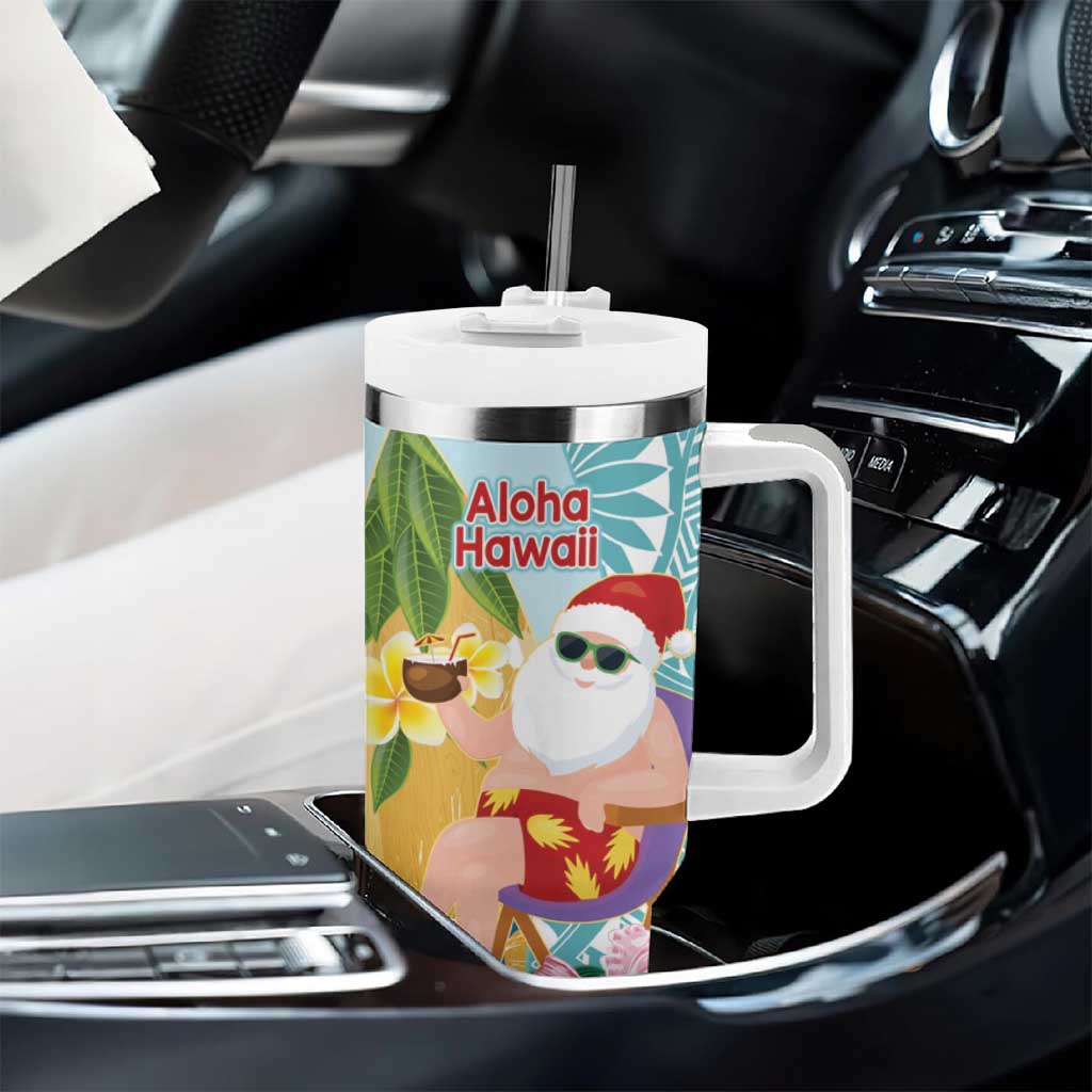 Aloha Hawaii Mele Kalikimaka Chilling Santa With Pineapple Polynesian Custom Stanley Cup 40 oz 30 oz Tumbler With HandleTVC2301362 - Image 8