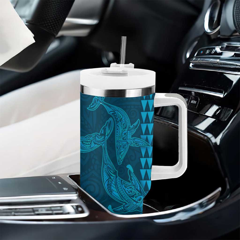 Aloha Hawaii Whale Kakau and Polynesian Tattoo Light Blue Color Custom Stanley Cup 40 oz 30 oz Tumbler With HandleTVC2301348 - Image 8