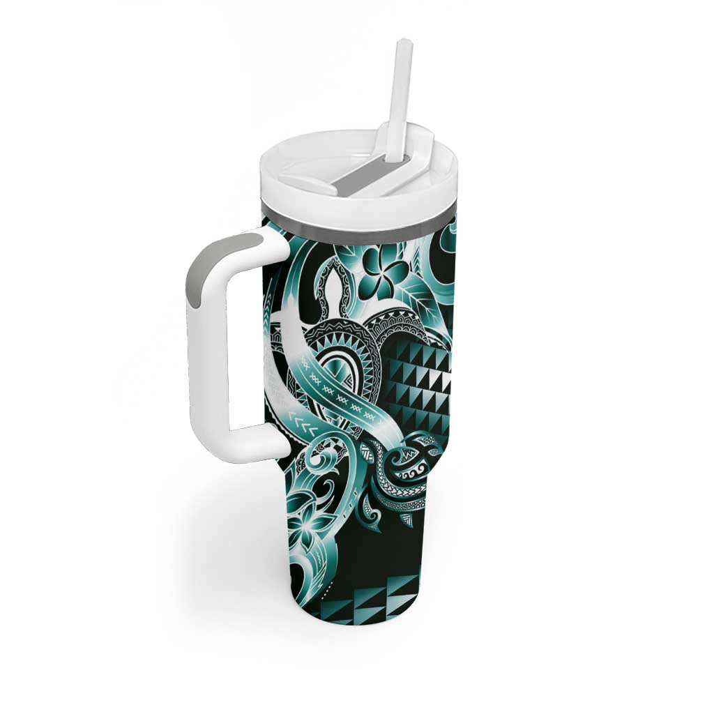 Aloha Turquoise Tribal Honu Tattoo Custom Stanley Cup 40 oz 30 oz Tumbler With HandleTVC2301392 - Image 2