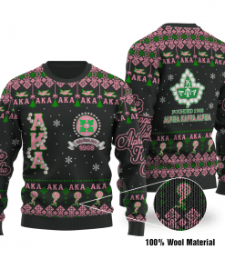 Alpha Kappa Alpha Aka Pearls Aka 1908 Ugly Christmas Sweater Adult 3D Funny Matching for family