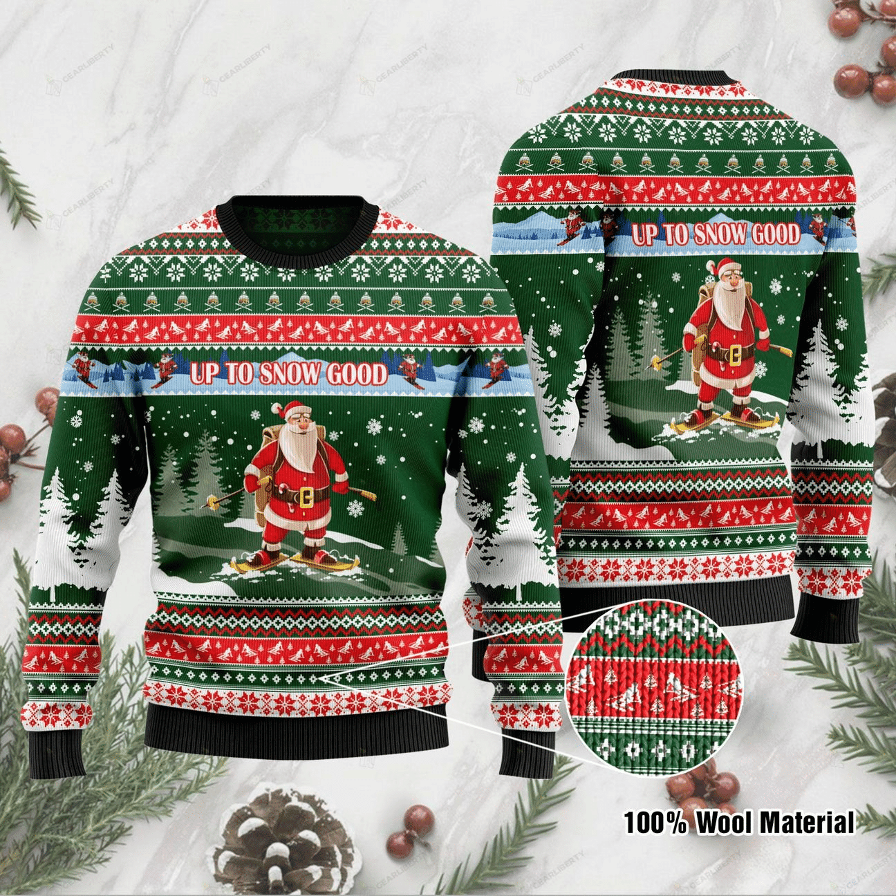 Alpine Skiing Ugly Christmas Sweater Adult 3D Funny Matching for family