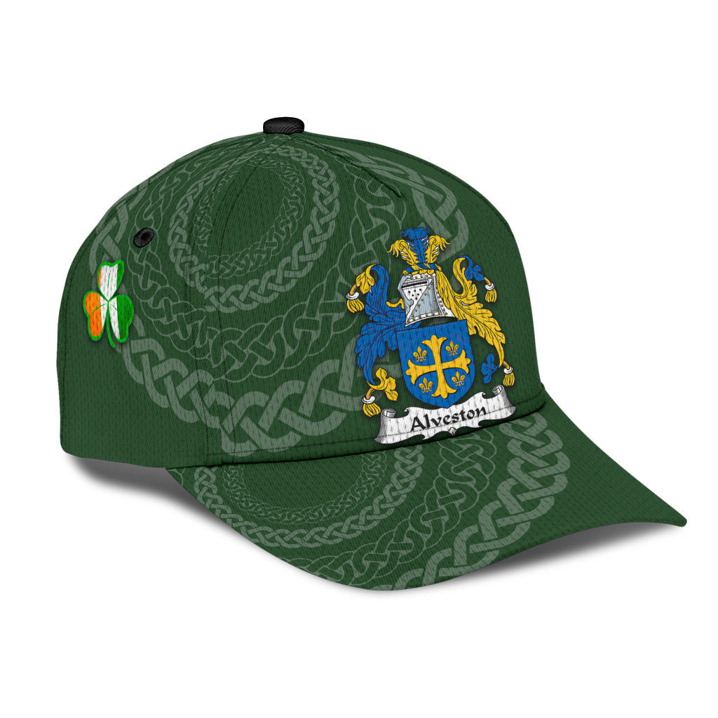Alveston Coat Of Arms – Irish Family Crest St Patrick’s Day Hat Classic Cap Trucker Hats Custom Hats Gifts For Men & Women