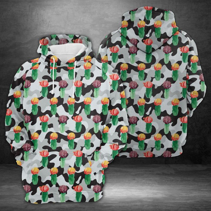 Amazing Camouflage Cactus 3D All Over Print Hoodie, Zip Hoodie