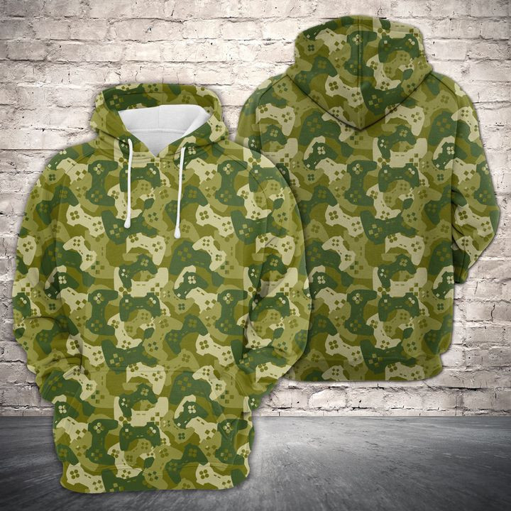 Amazing Camouflage Gaming Joysticks 3D All Over Print Hoodie, Zip Hoodie