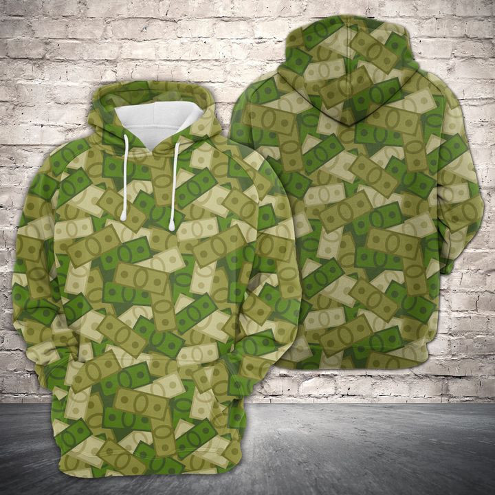 Amazing Camouflage Of Cash 3D All Over Print Hoodie, Zip Hoodie