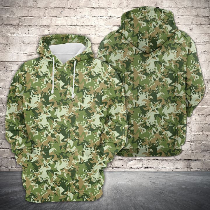 Amazing Camouflage Of Frog 3D All Over Print Hoodie, Zip Hoodie