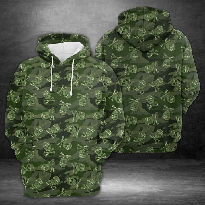 Amazing Camouflage Skull 3D All Over Print Hoodie, Zip Hoodie