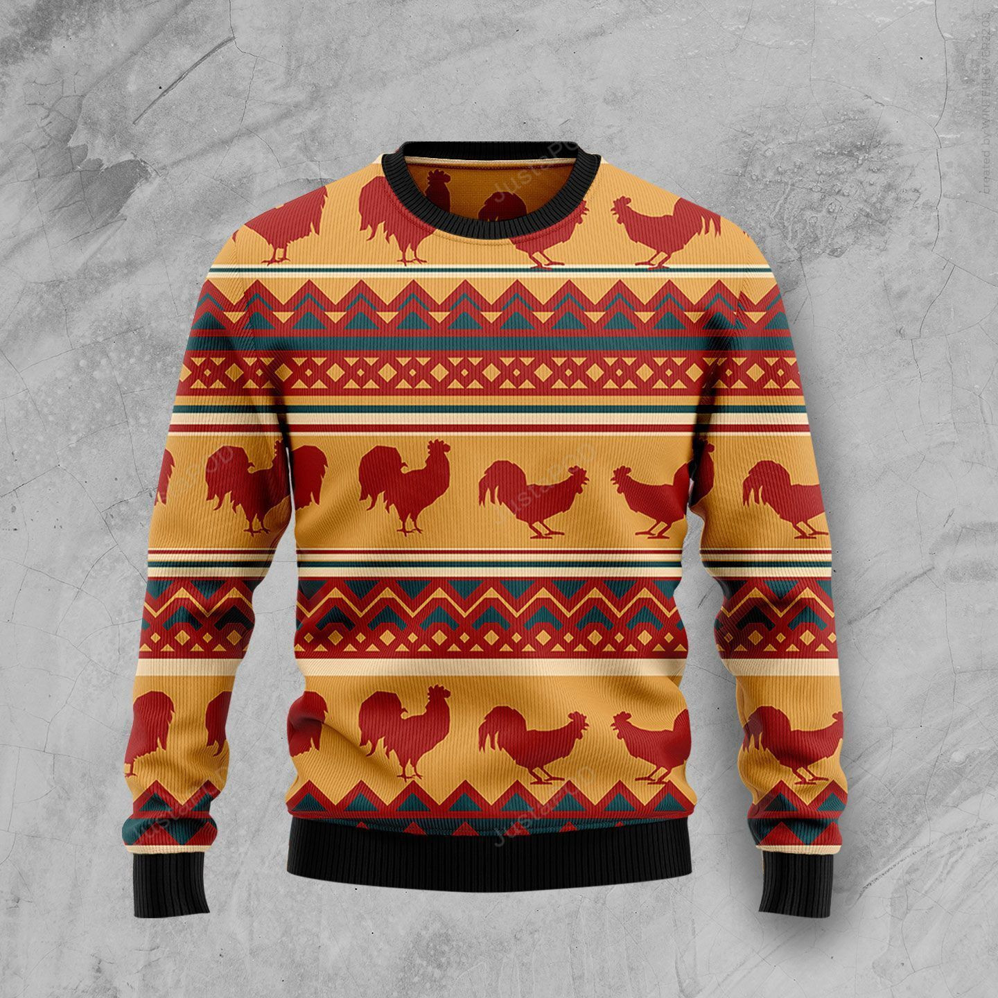 Amazing Chicken Ugly Christmas Sweater Adult 3D Funny Matching for family