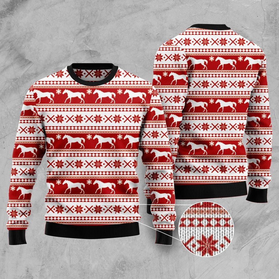 Amazing Horse Ugly Christmas Sweater, Ugly Christmas Sweater