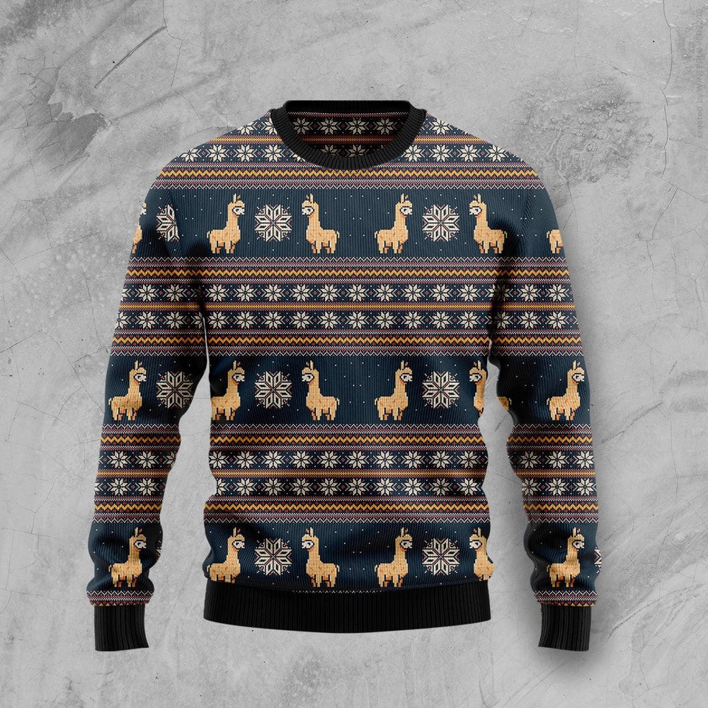 Amazing Llama Ugly Christmas Sweater Unisex for Women & Men Christmas Gift
