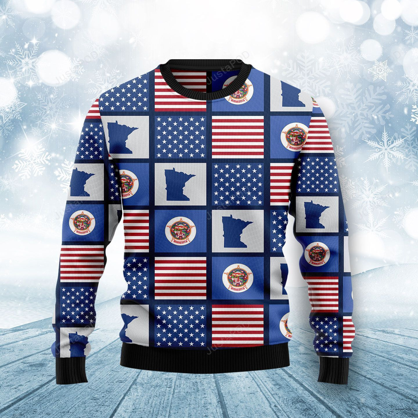 Amazing Minnesota H Ugly Christmas Sweater Adult 3D Funny Matching for family