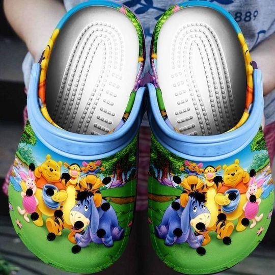 Amazon Winnie The Pooh And Friends Cartoon Crocs Crocband Clogs Shoes For Men Women and Kids