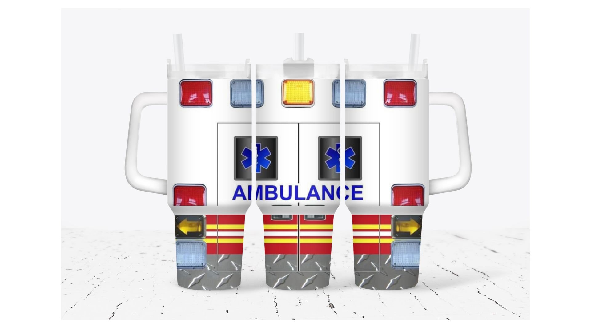 Ambulance Custom Stanley Cup 40 oz 30 oz Tumbler With HandleTVC2301933