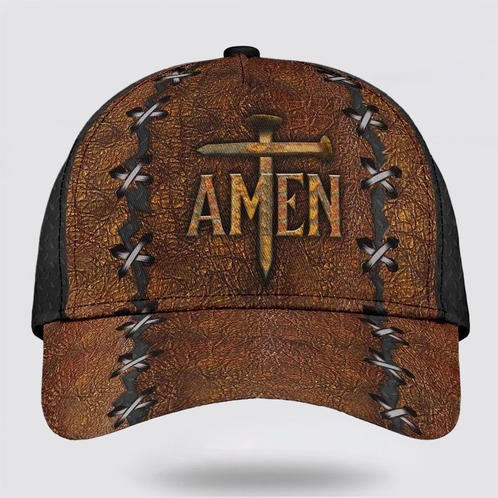 Amen The Cross Holy Baseball Cap - Christian Hats for Men and Women Trucker Hats Custom Hats Gifts For Men & Women