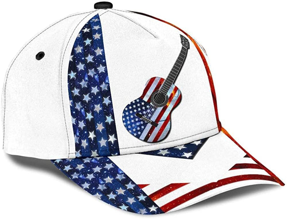 America Guitar Simple and Beautiful 3D Printed Unisex Hat Classic Cap Trucker Hats Custom Hats Gifts For Men & Women