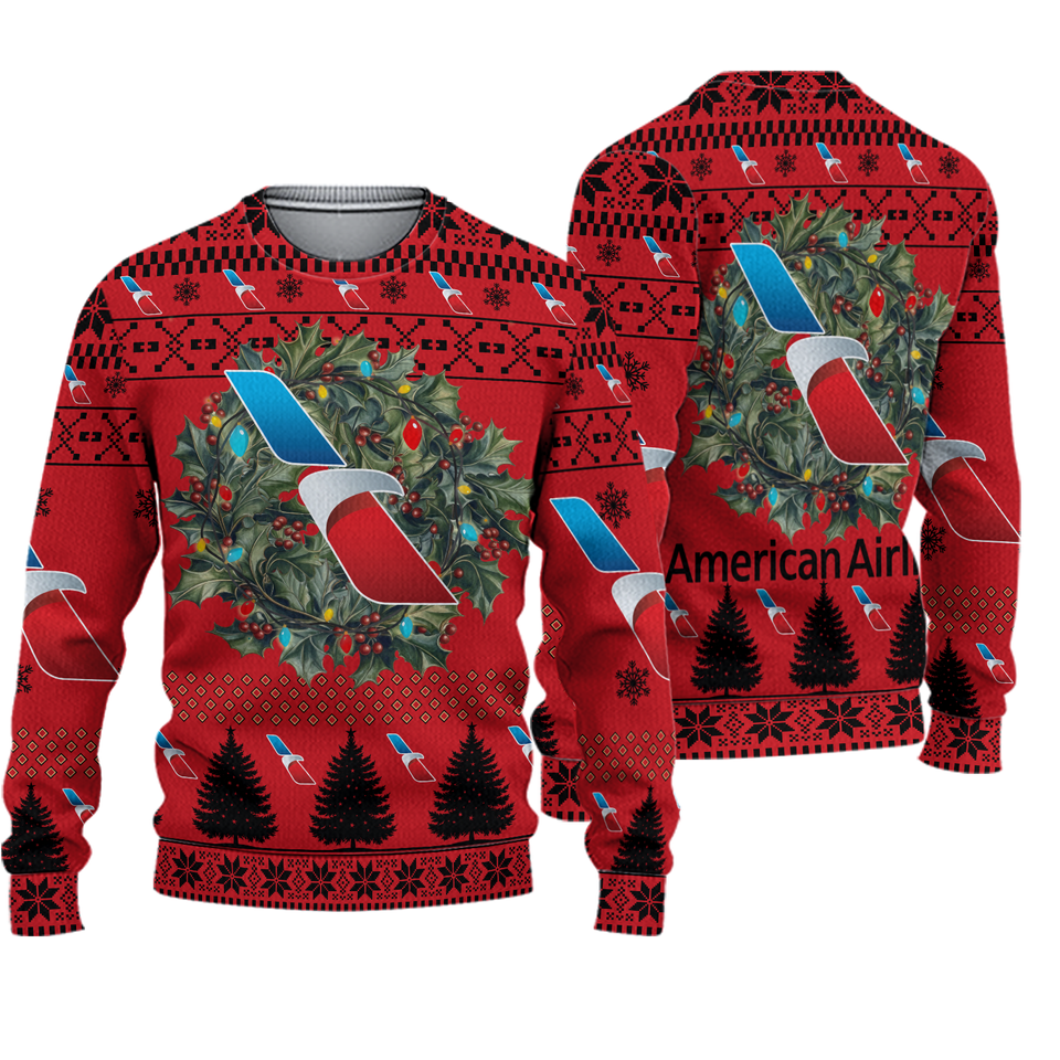 American Airlines Ugly Christmas Sweater