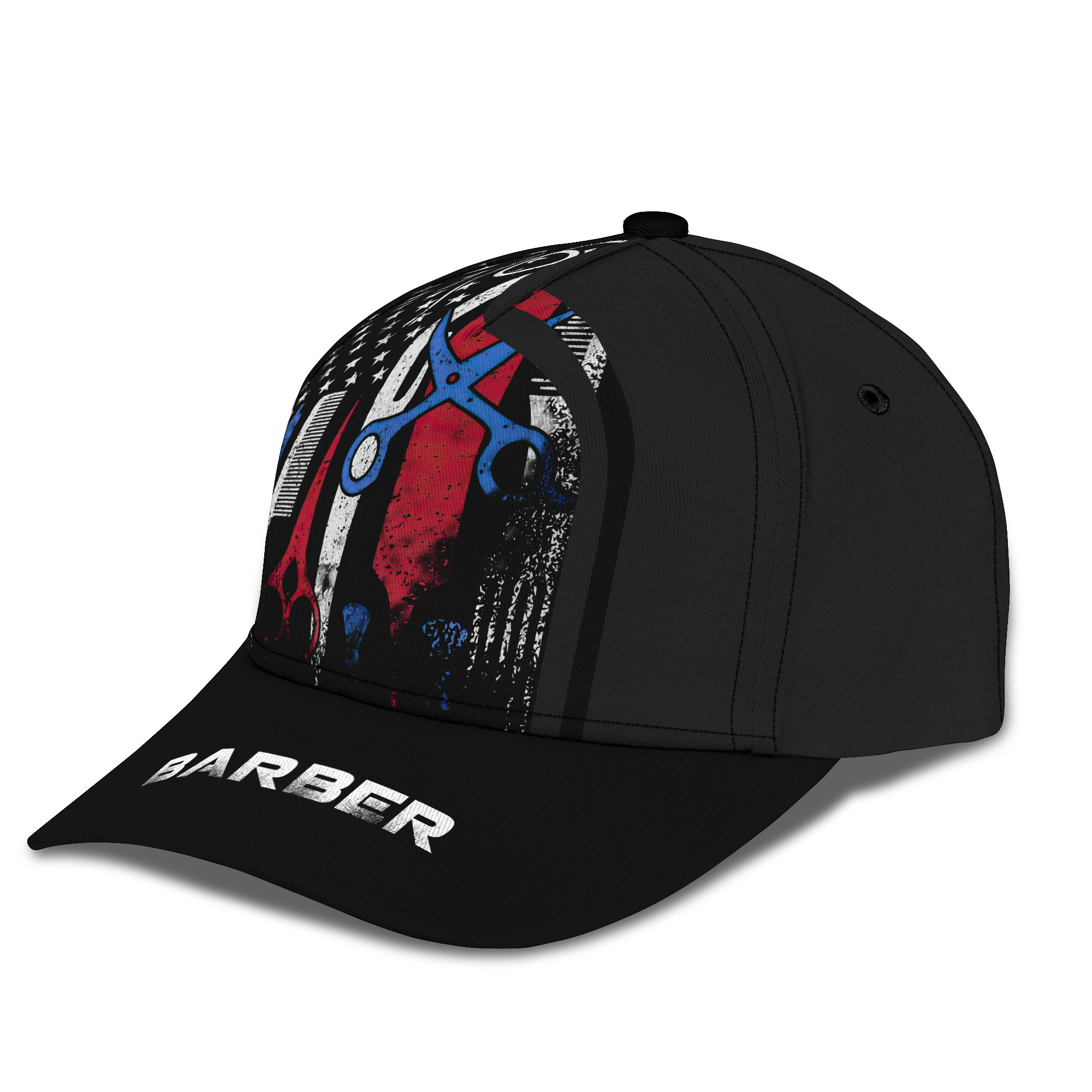 American Barber Flag Shop Baseball Cap Legend Barber Tools Classic Cap Trucker Hats Custom Hats Gifts For Men & Women