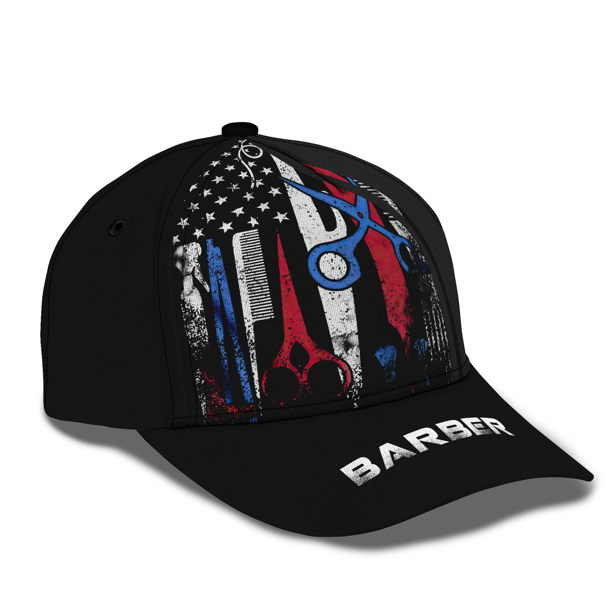 American Barber Flag Shop Baseball Cap Legend Barber Tools Classic Cap Trucker Hats Custom Hats Gifts For Men & Women