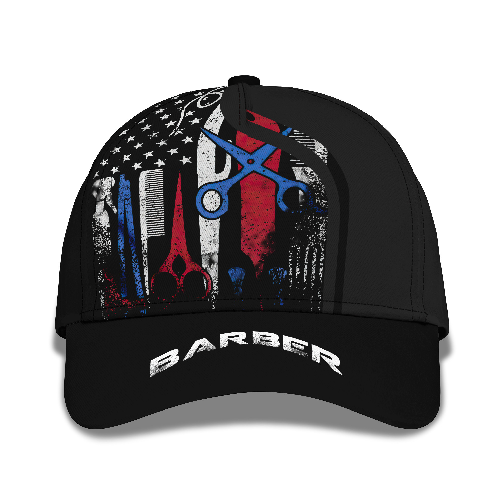 American Barber Flag Shop Baseball Cap Legend Barber Tools Classic Cap Trucker Hats Custom Hats Gifts For Men & Women