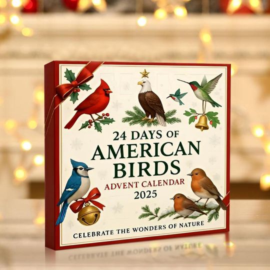 American Birds Advent Calendar 2025, 24 Day Birds Figurines : Vintage Christmas Ornament Countdown - Image 16
