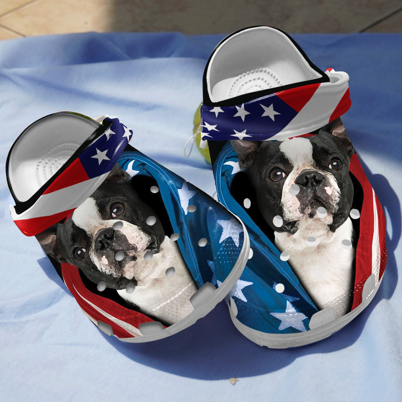 American Boston Terriers Animal Crocs Crocband Clogs Shoes Comfortable For Men Women and Kids