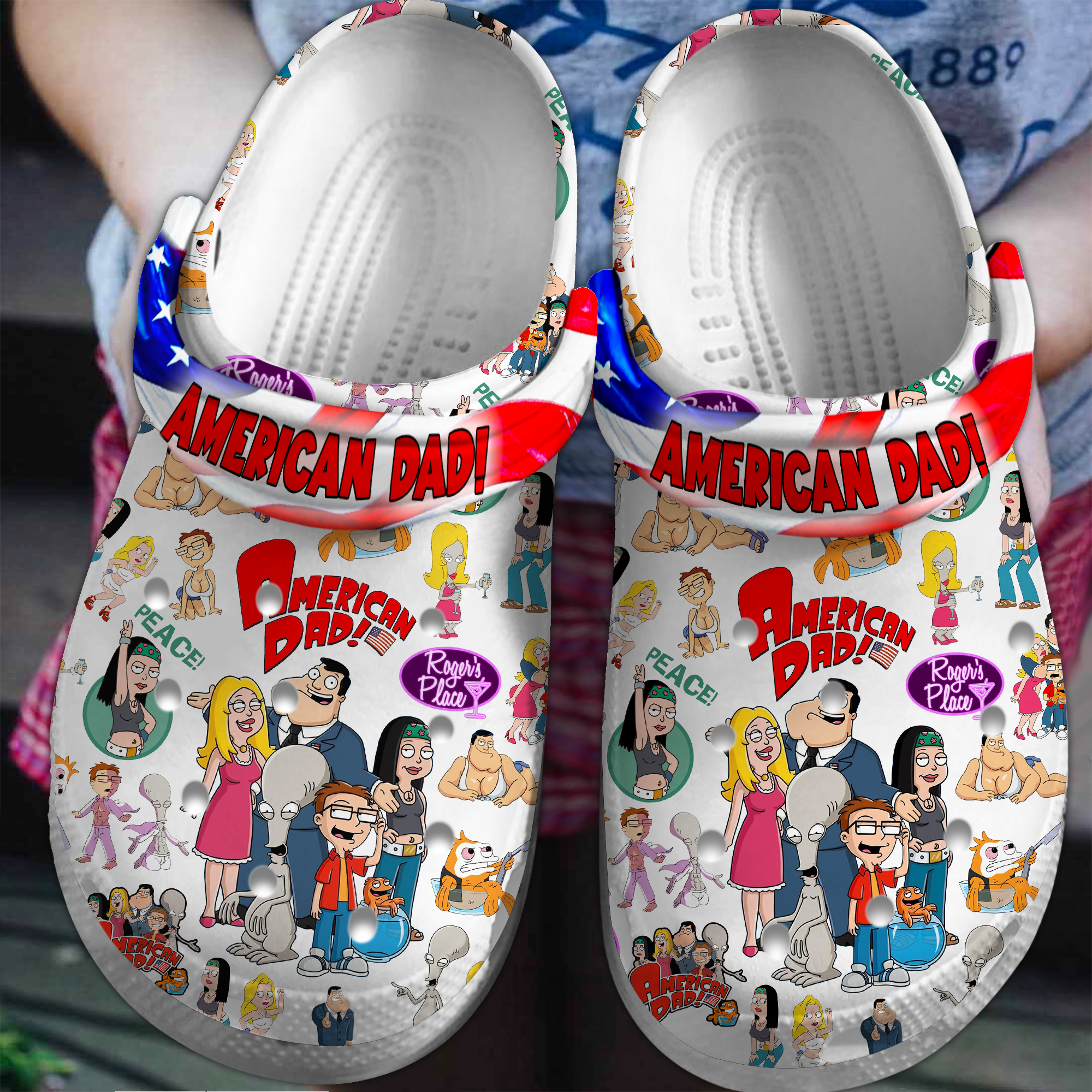 American Dad! TV Series Crocs Crocband Clogs Shoes Comfortable For Men Women and Kids
