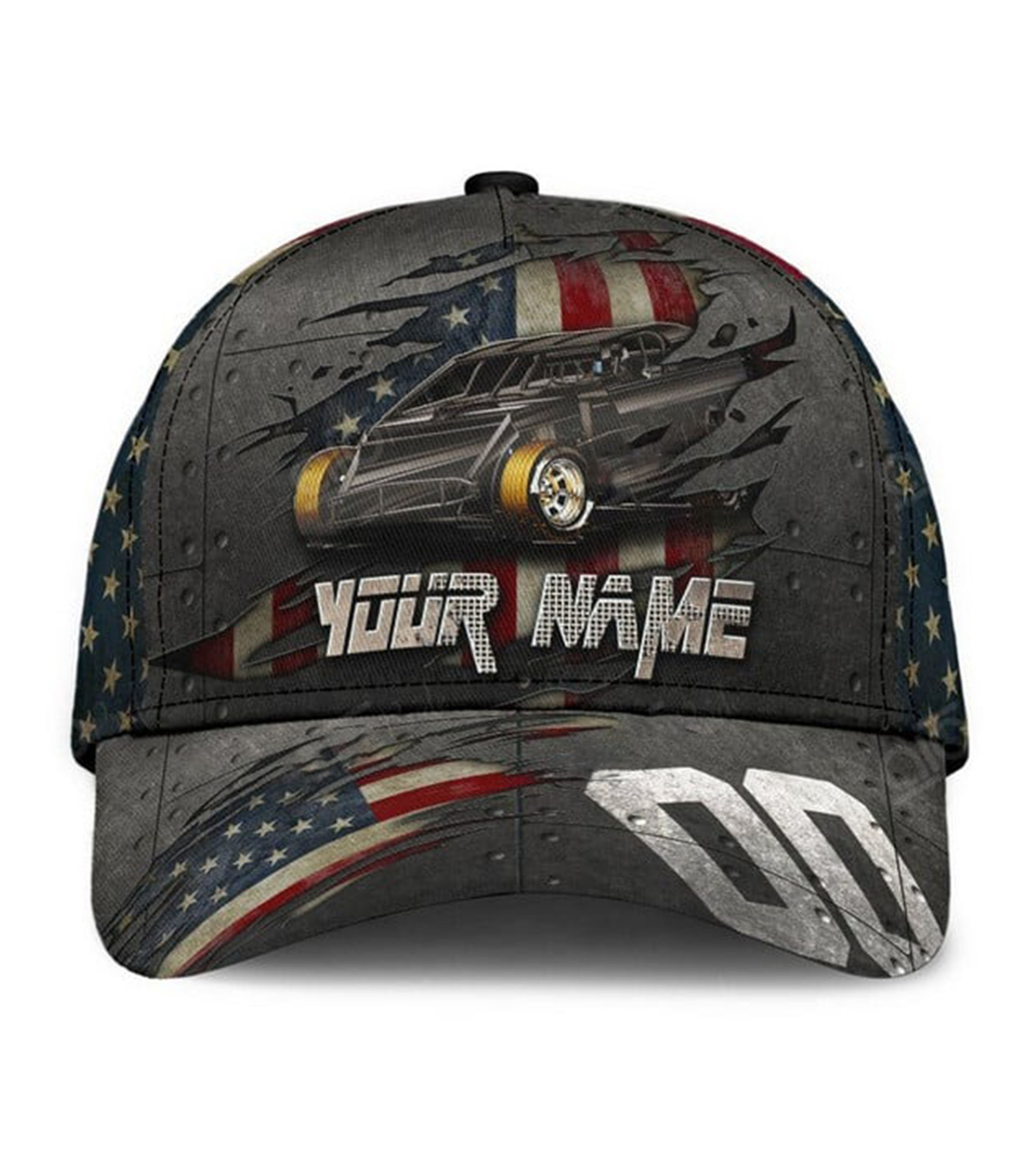 American Dirty Racing Cap, Dirty Track Racing, Personalized Name Classic Cap for Men Women, Hat for Rider Driver Trucker Hats Custom Hats Gifts For Men & Women